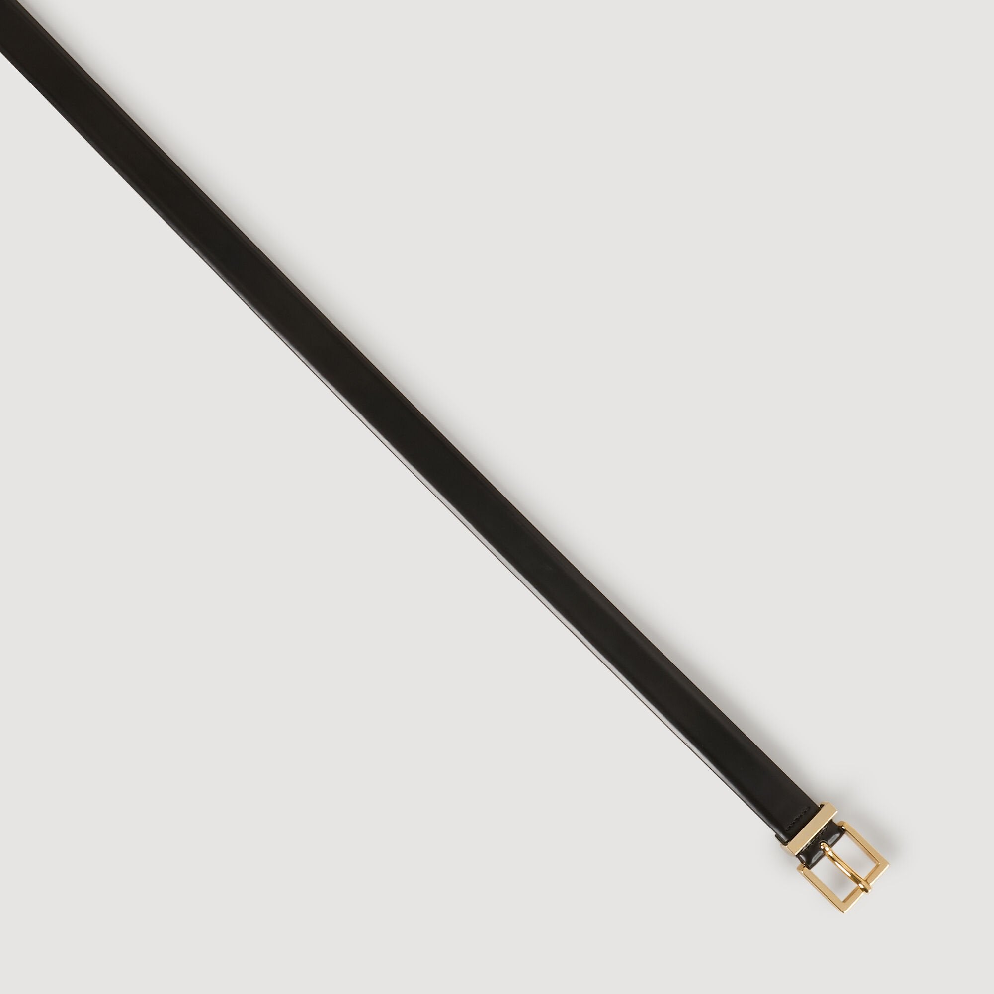 Sandro / Smooth leather belt Black