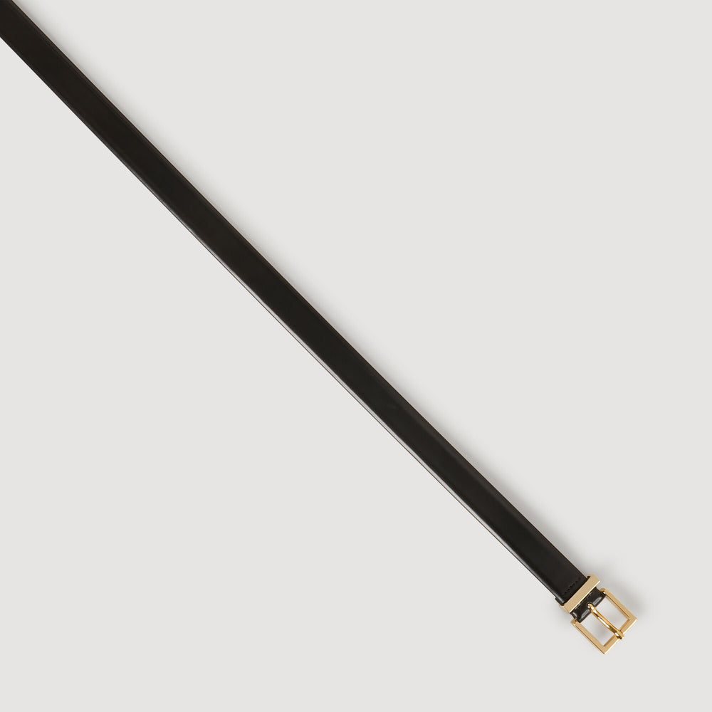 Sandro / Smooth leather belt Black