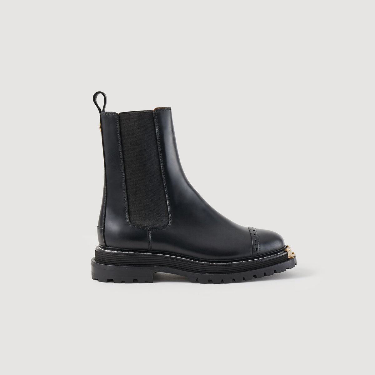 Sandro / Ankle boots with notched sole Black