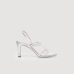 Sandro / Metallic leather sandals Silver