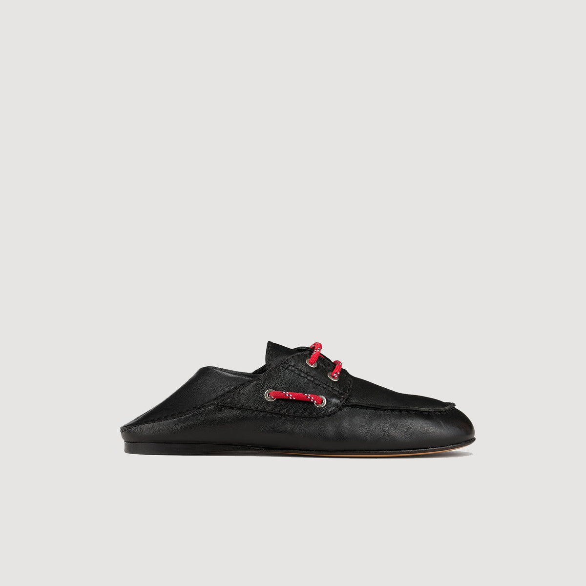 Sandro / Leather boat shoe loafers Black