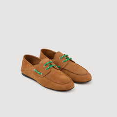Sandro / Suede boat shoe loafers Camel
