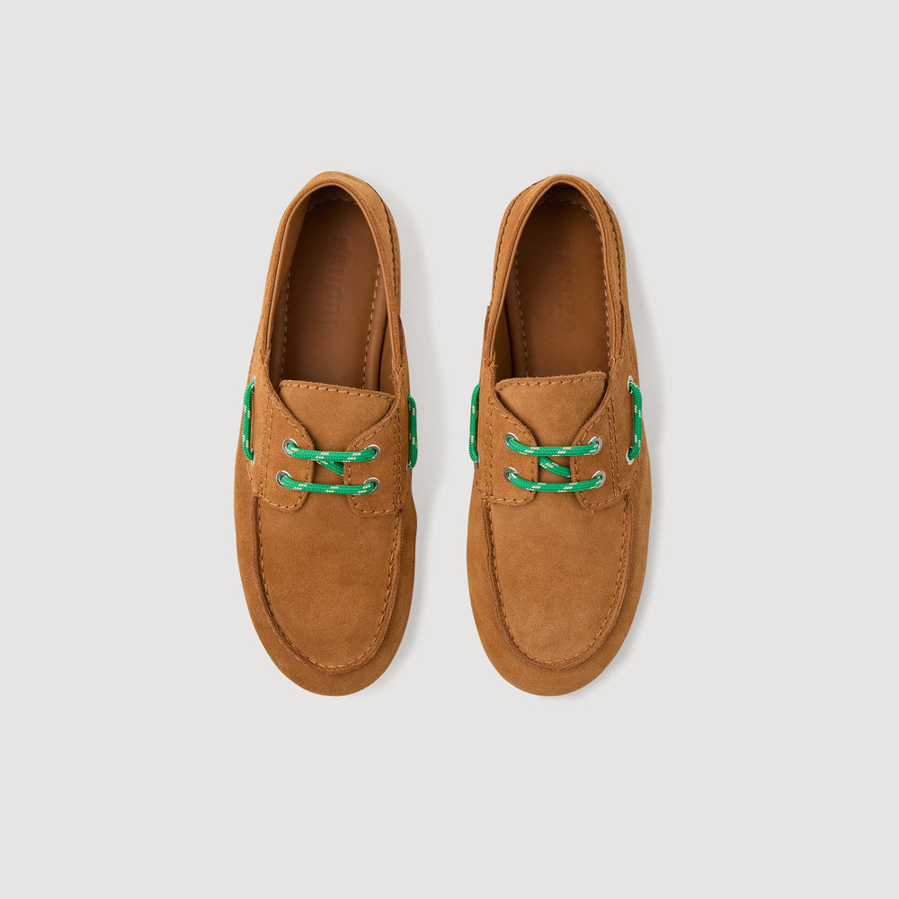 Sandro / Suede boat shoe loafers Camel