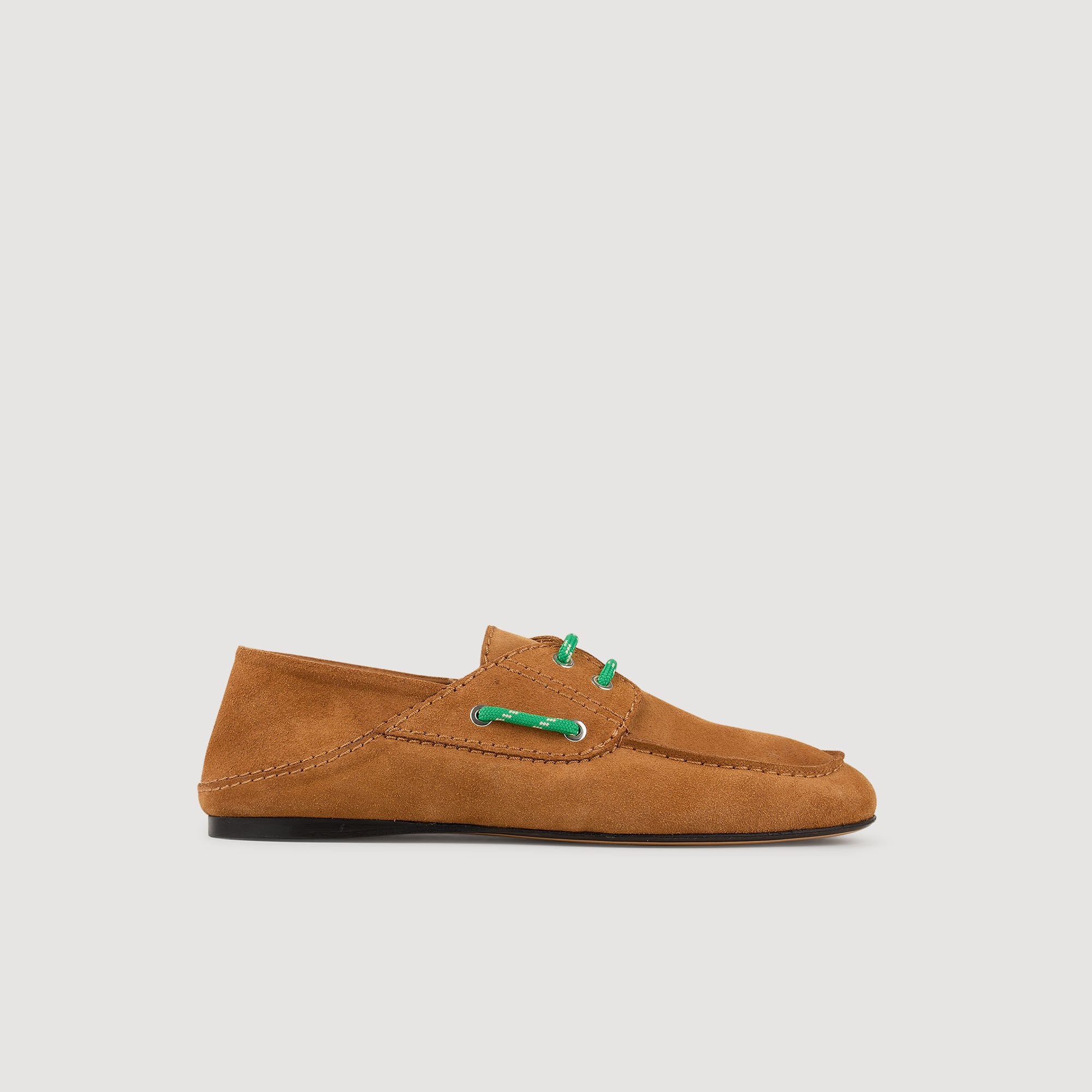Sandro / Suede boat shoe loafers Camel