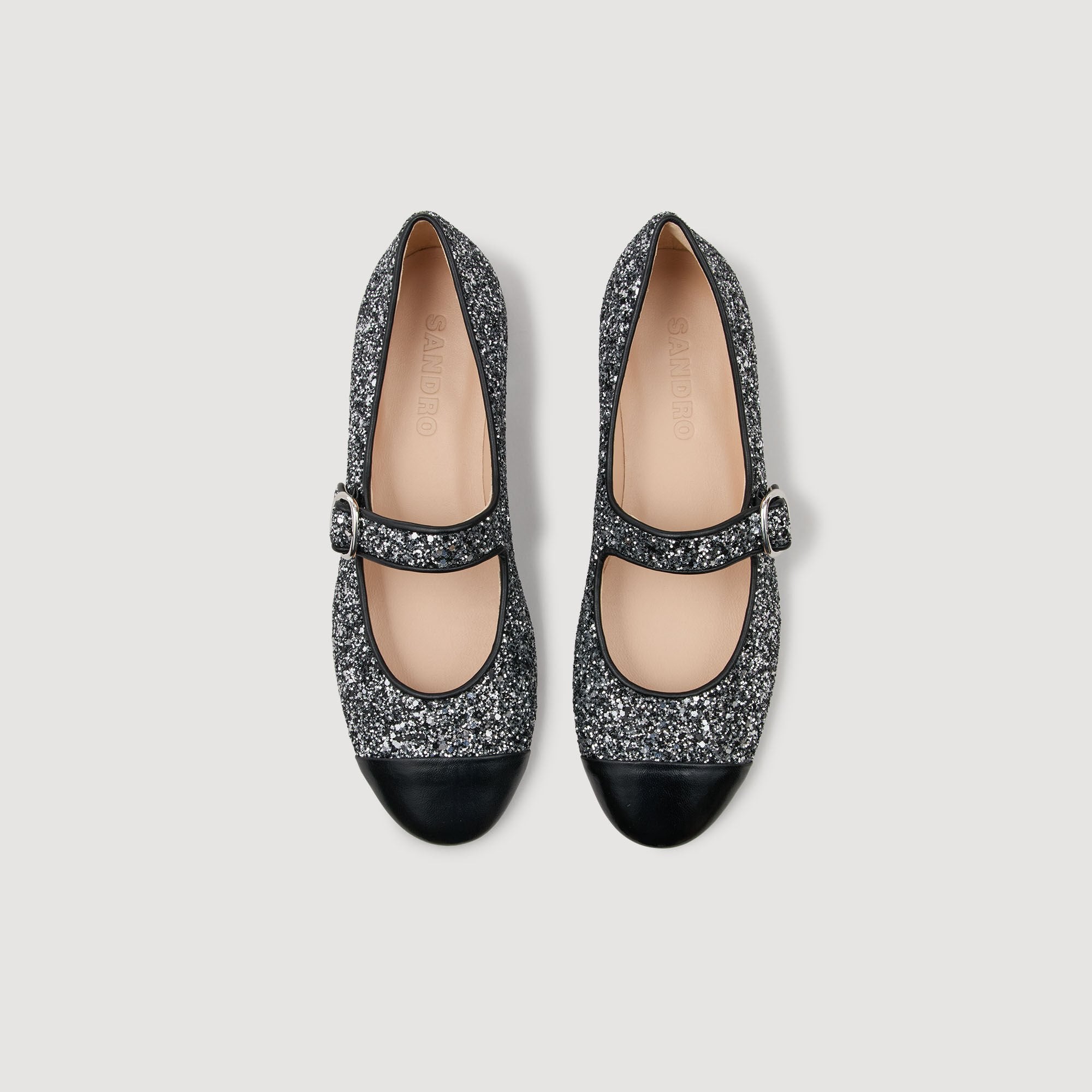 Sandro / Glitter ballet flats Black
