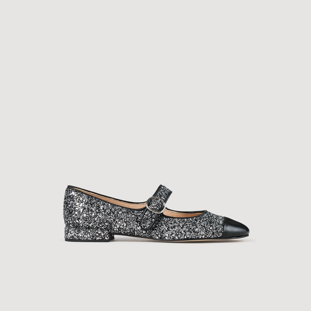Sandro / Glitter ballet flats Black