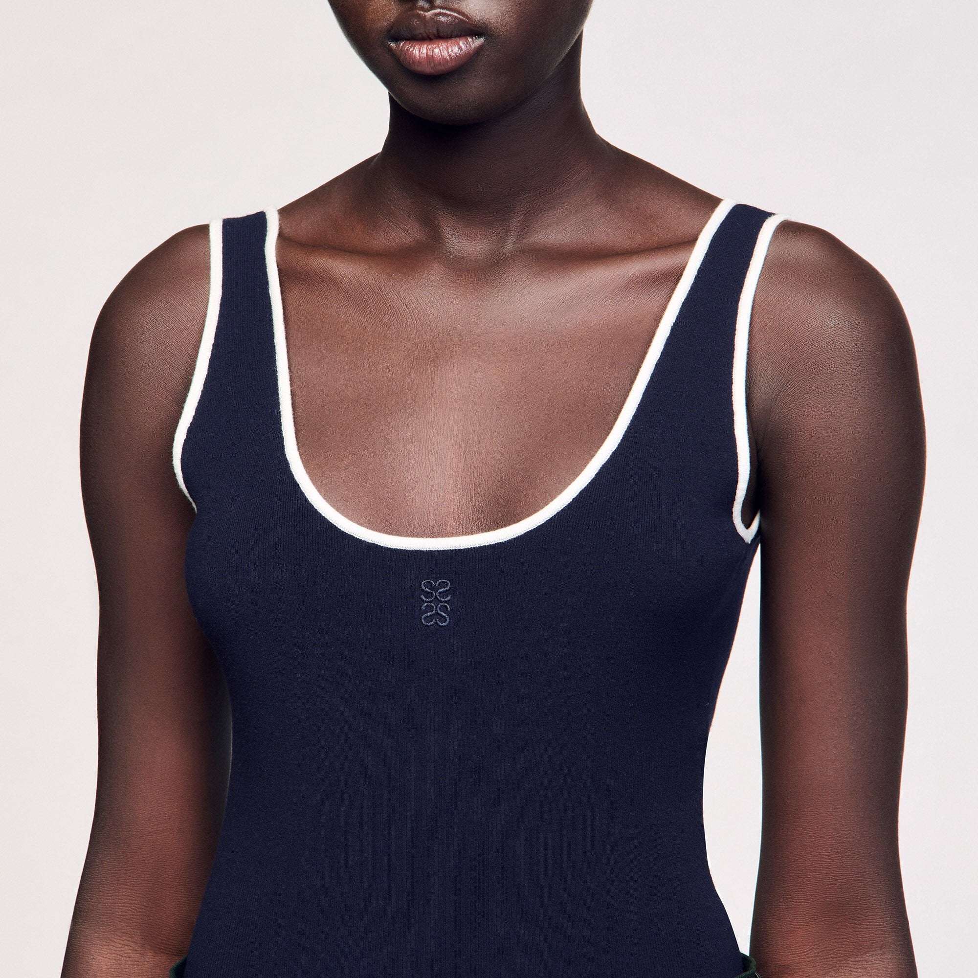 Sandro / Knit bodysuit Navy Blue