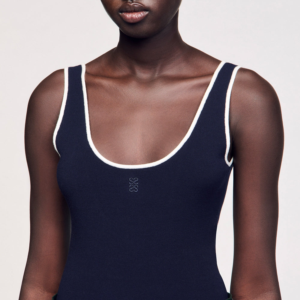 Sandro / Knit bodysuit Navy Blue