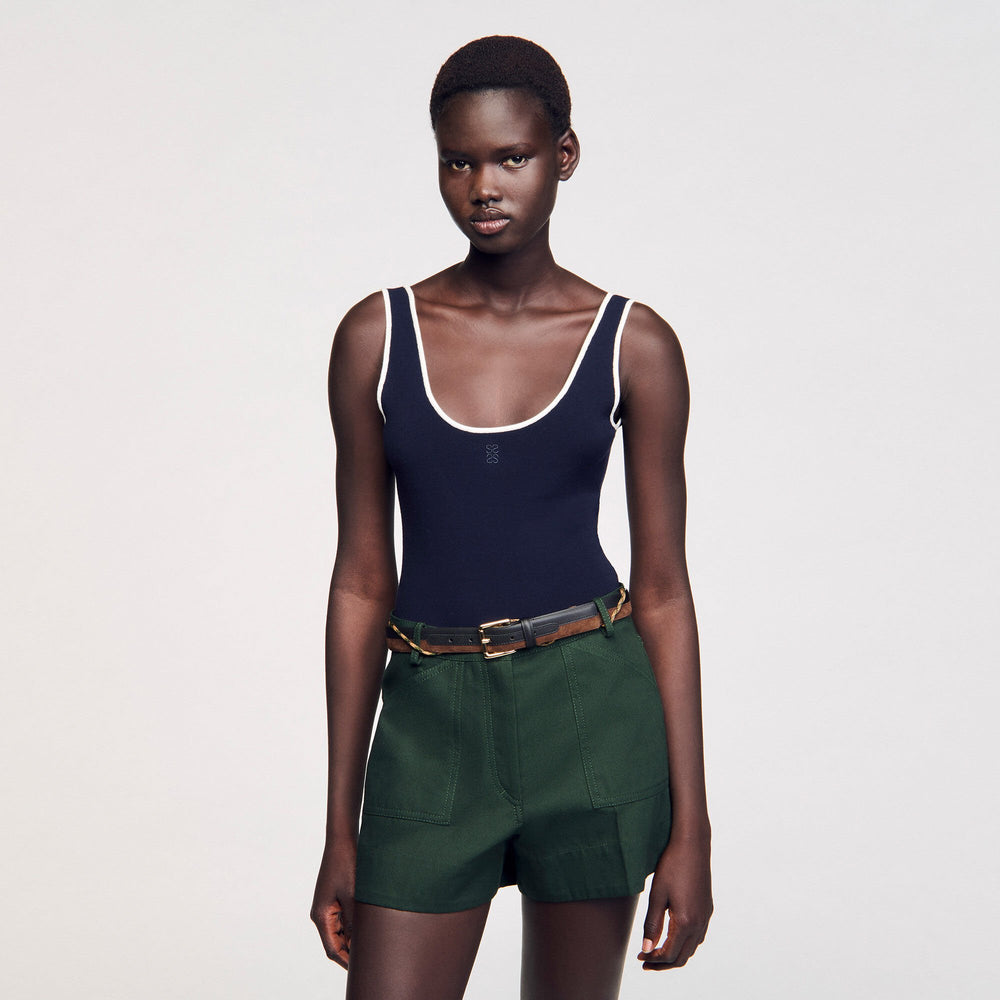 Sandro / Knit bodysuit Navy Blue