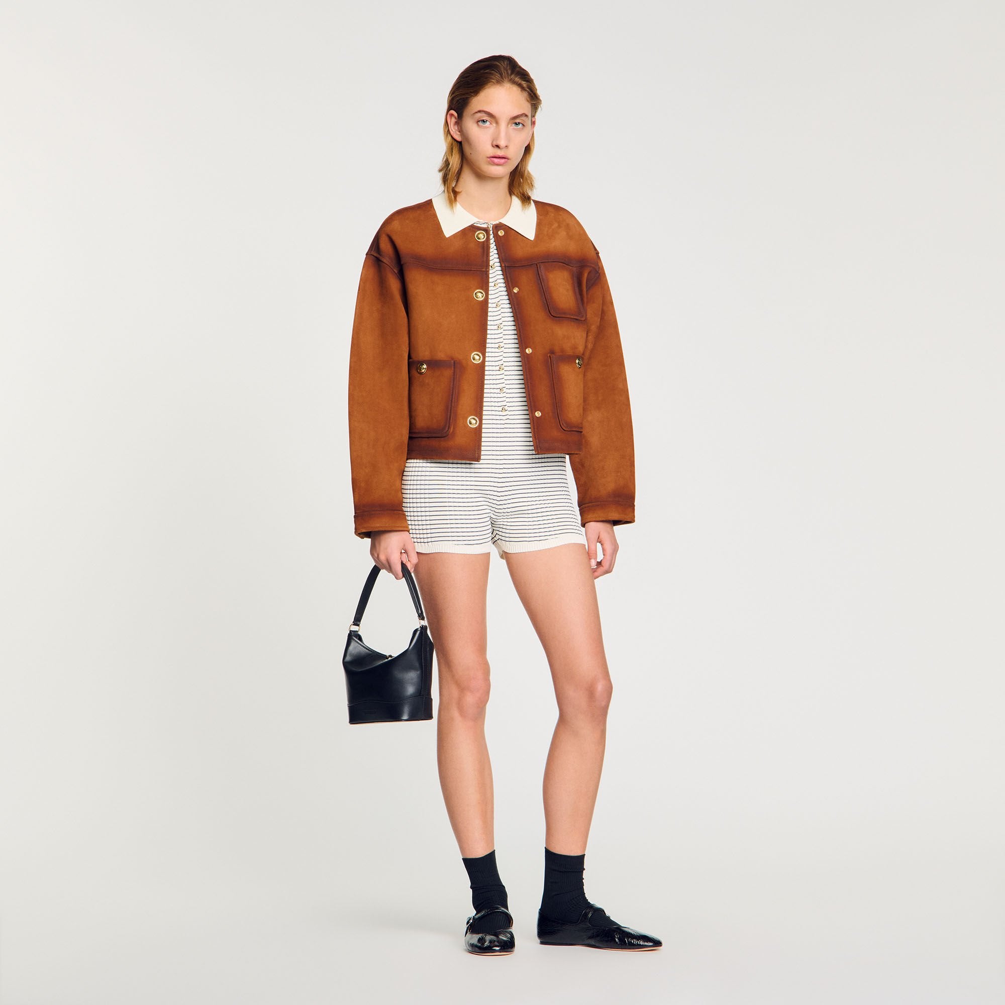 Sandro / Suede jacket Camel