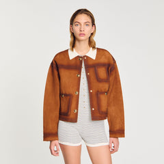 Sandro / Suede jacket Camel