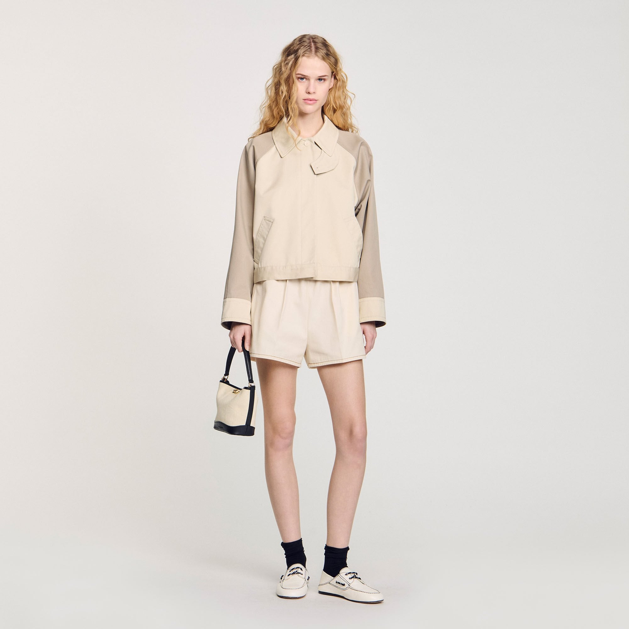 Sandro / Two-tone jacket Beige
