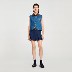 Sandro / Sleeveless denim jacket Blue Jean