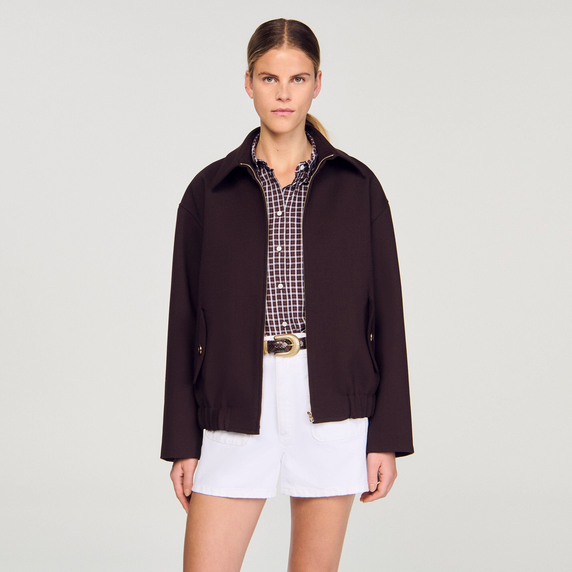 Sandro / Oversized jacket Brown