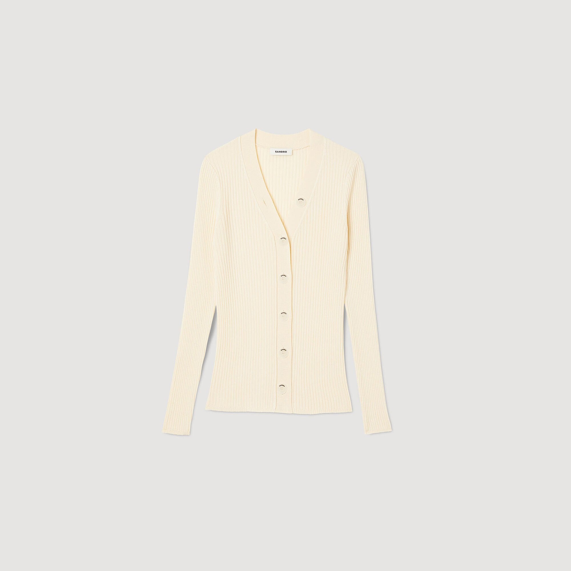 Sandro / Cardigan in certified viscose Ecru