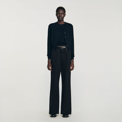 Sandro / Ruffled cardigan Black