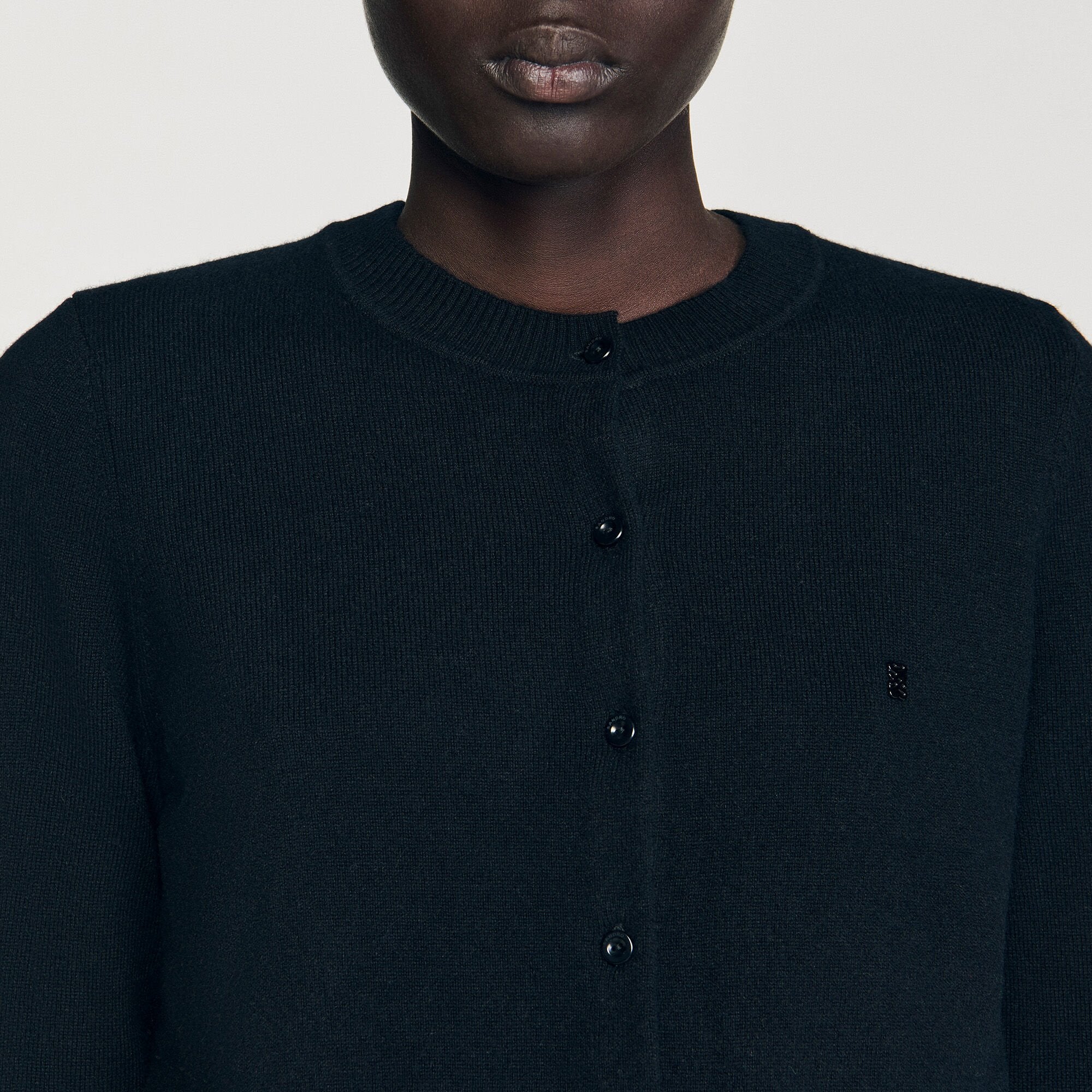 Sandro / Ruffled cardigan Black