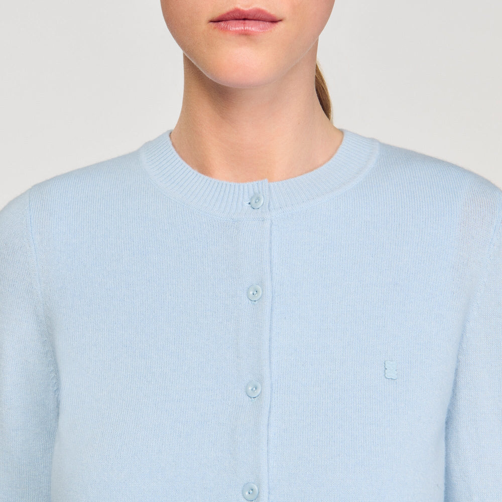 Sandro / Ruffled cardigan Sky Blue