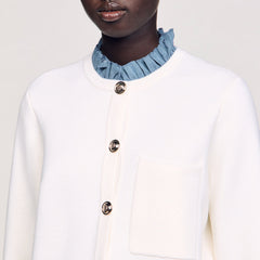Sandro / High-neck cardigan Ecru