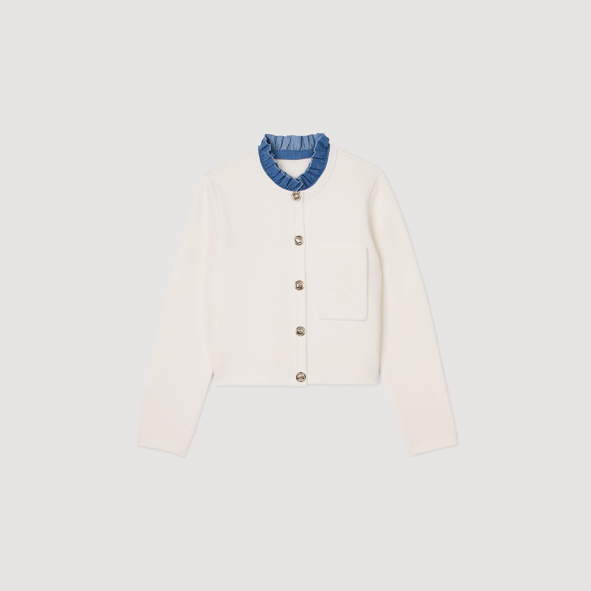 Sandro / High-neck cardigan Ecru
