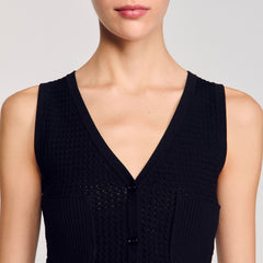 Sandro / Decorative knit cardigan Black