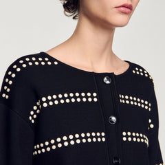 Sandro / Studded cardigan Black