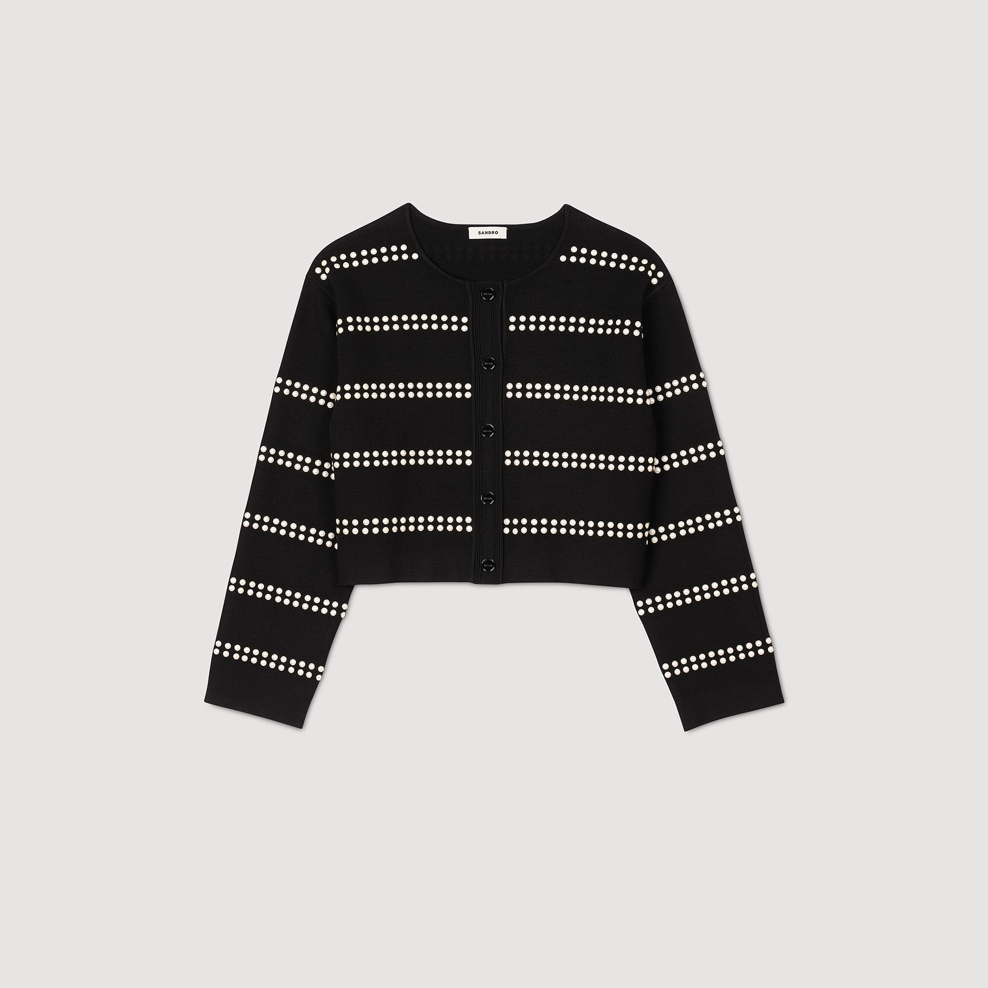 Sandro / Studded cardigan Black