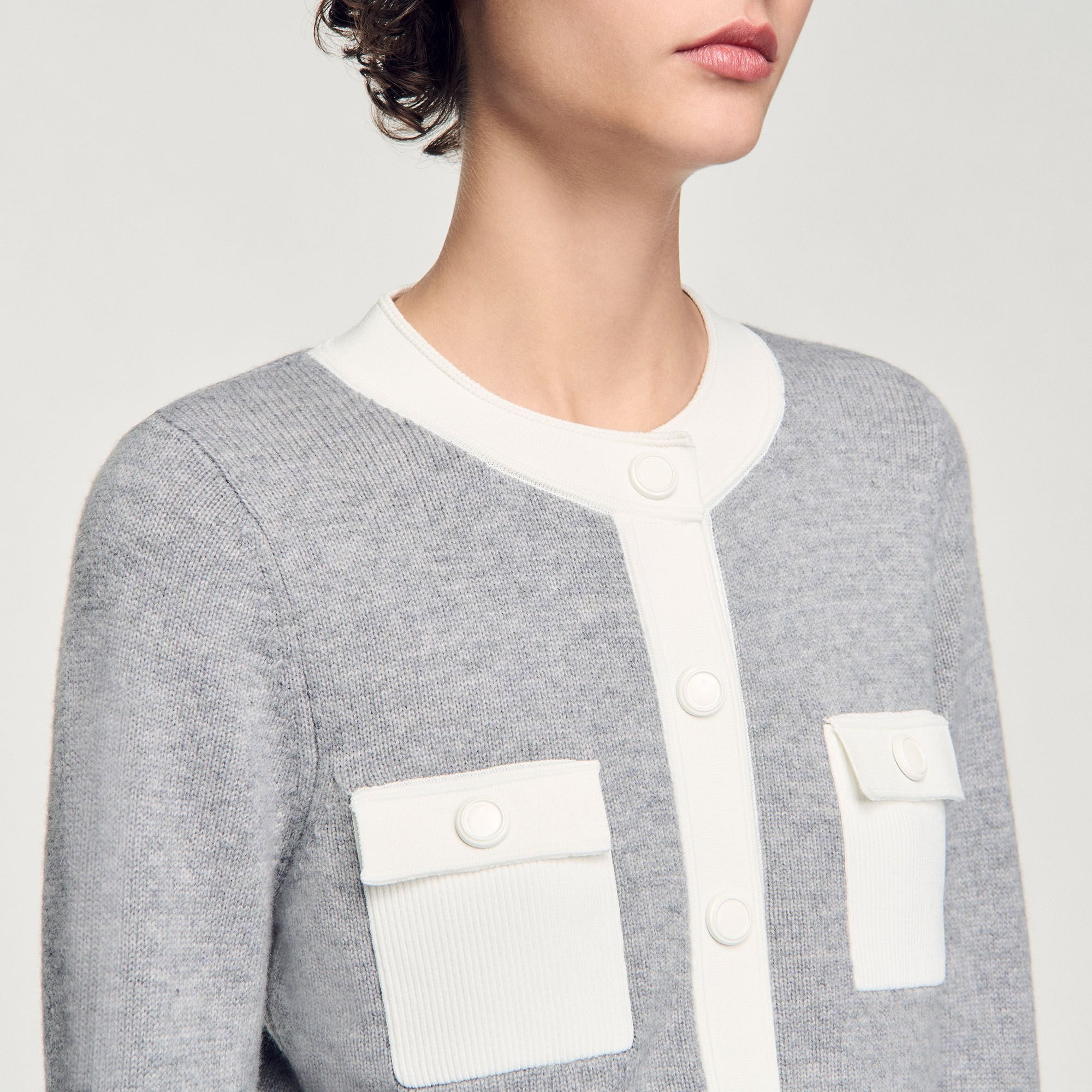 Sandro / Two-tone cardigan Grey