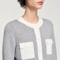 Sandro / Two-tone cardigan Grey
