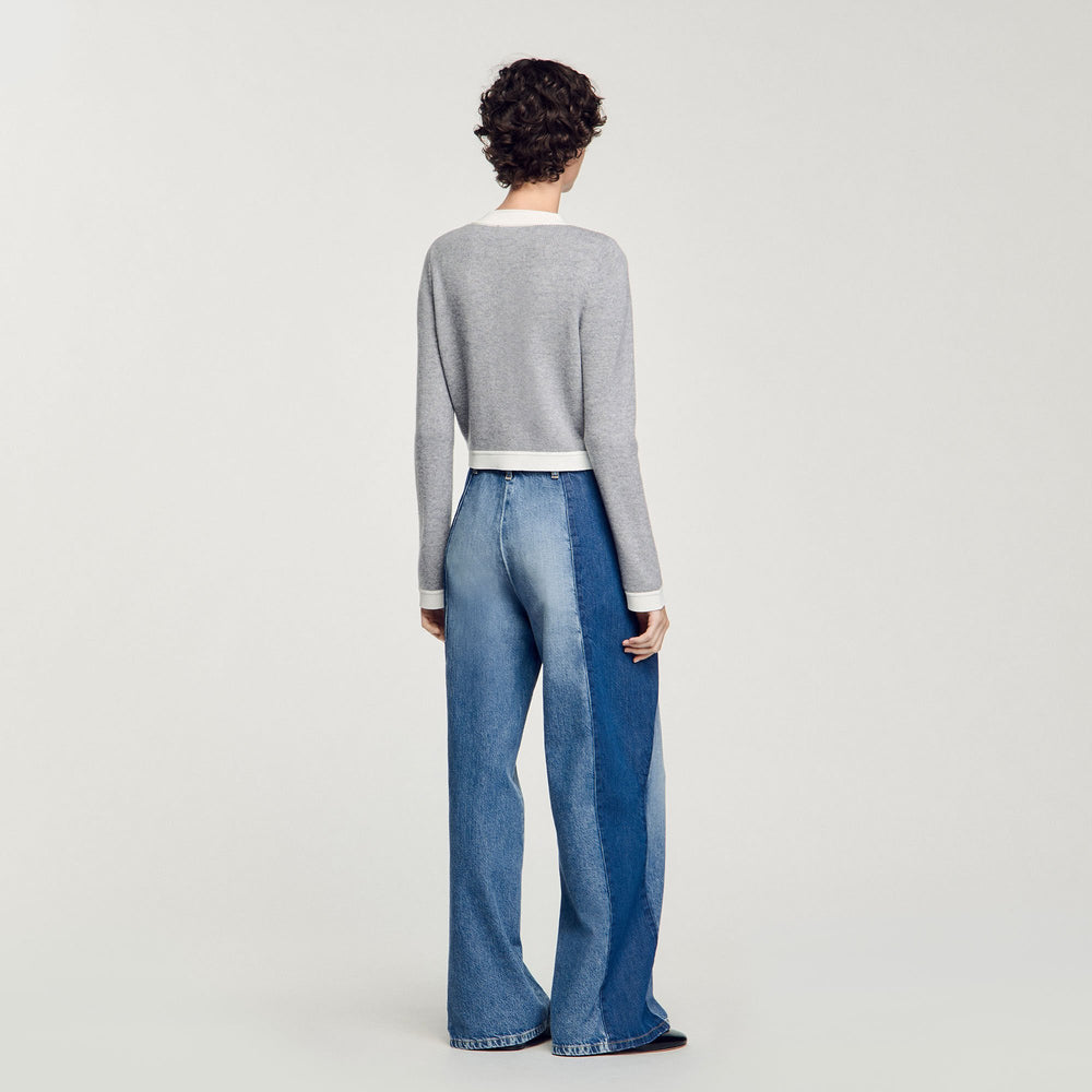 Sandro / Two-tone cardigan Grey