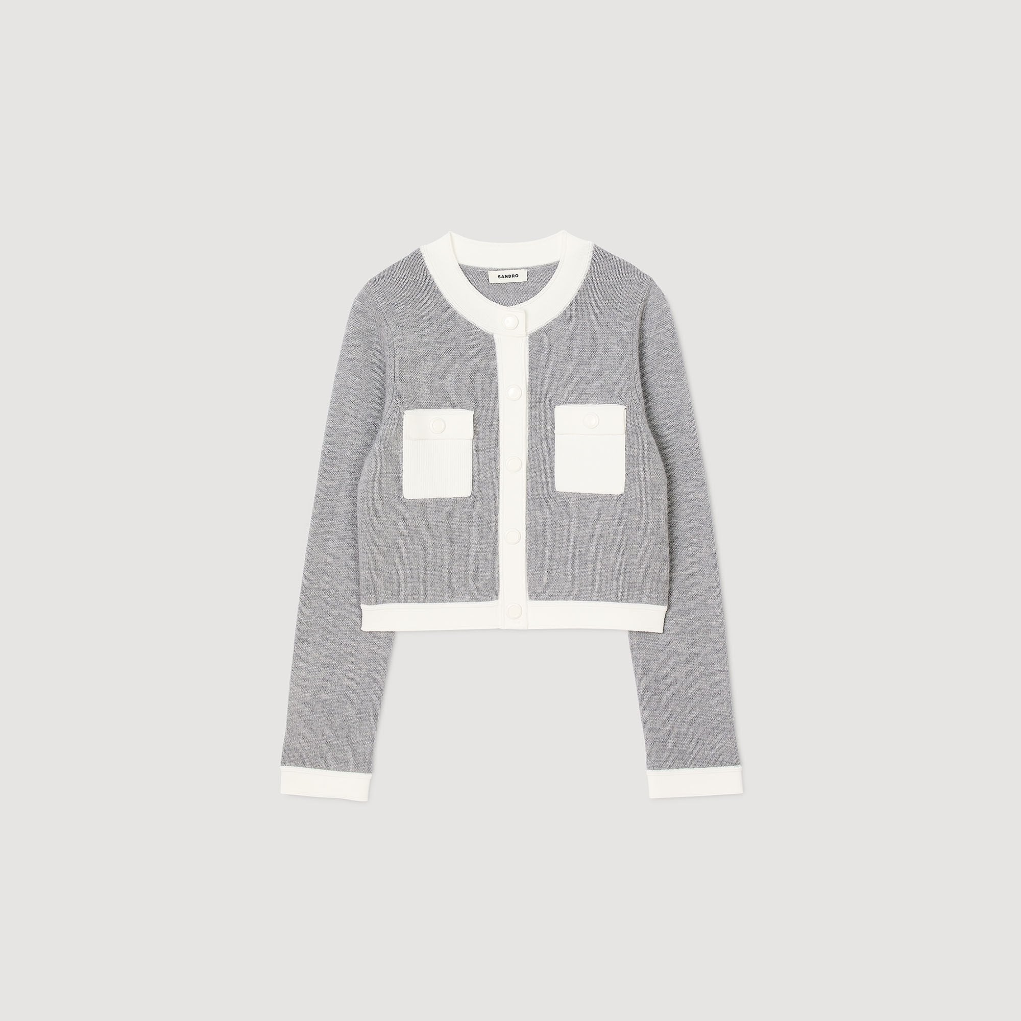 Sandro / Two-tone cardigan Grey
