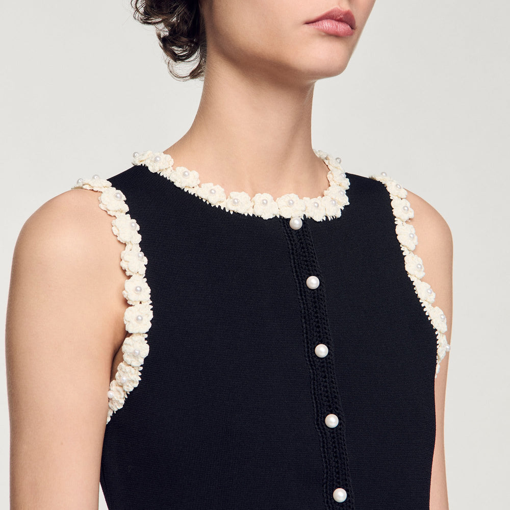 Sandro / Crochet cardigan Black
