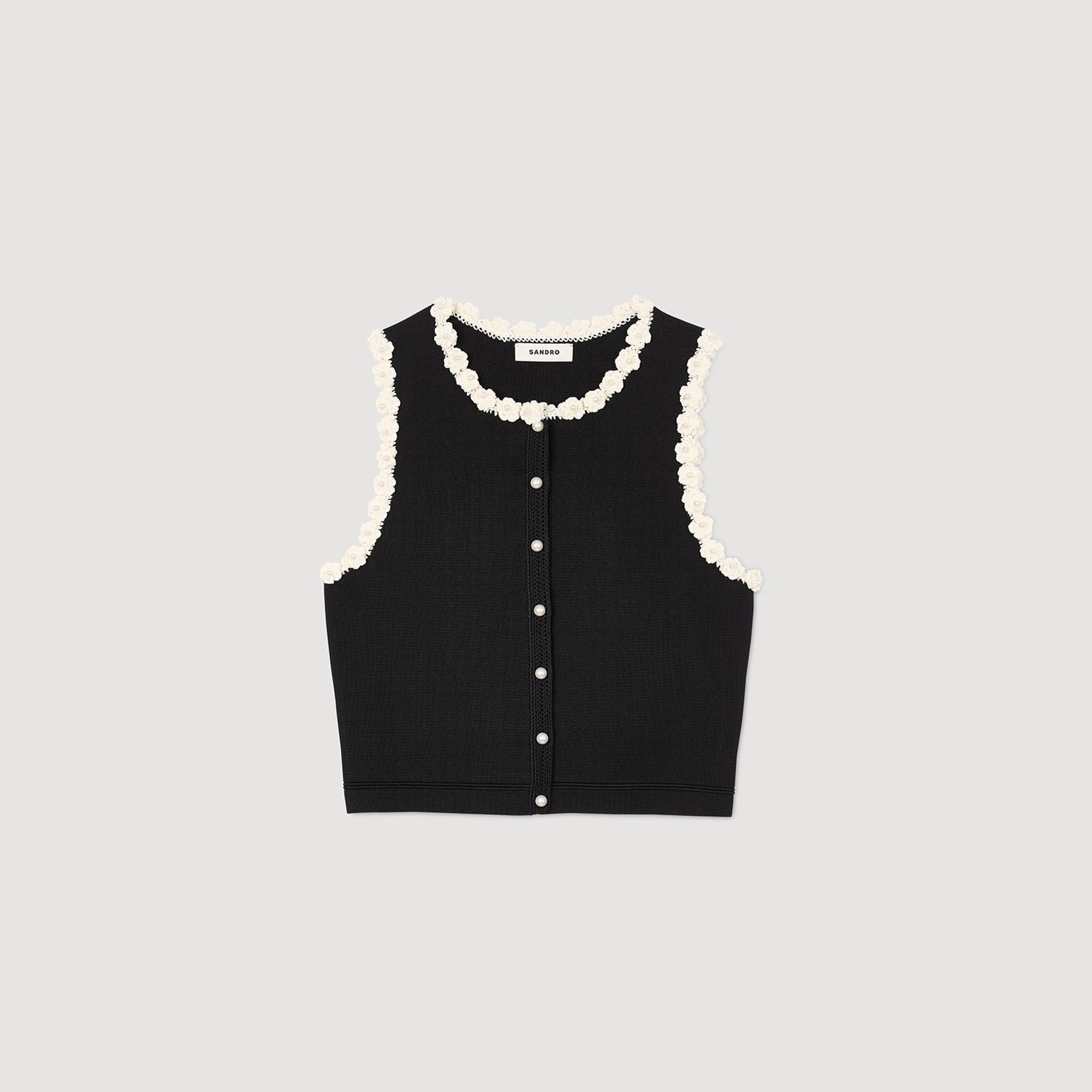 Sandro / Crochet cardigan Black