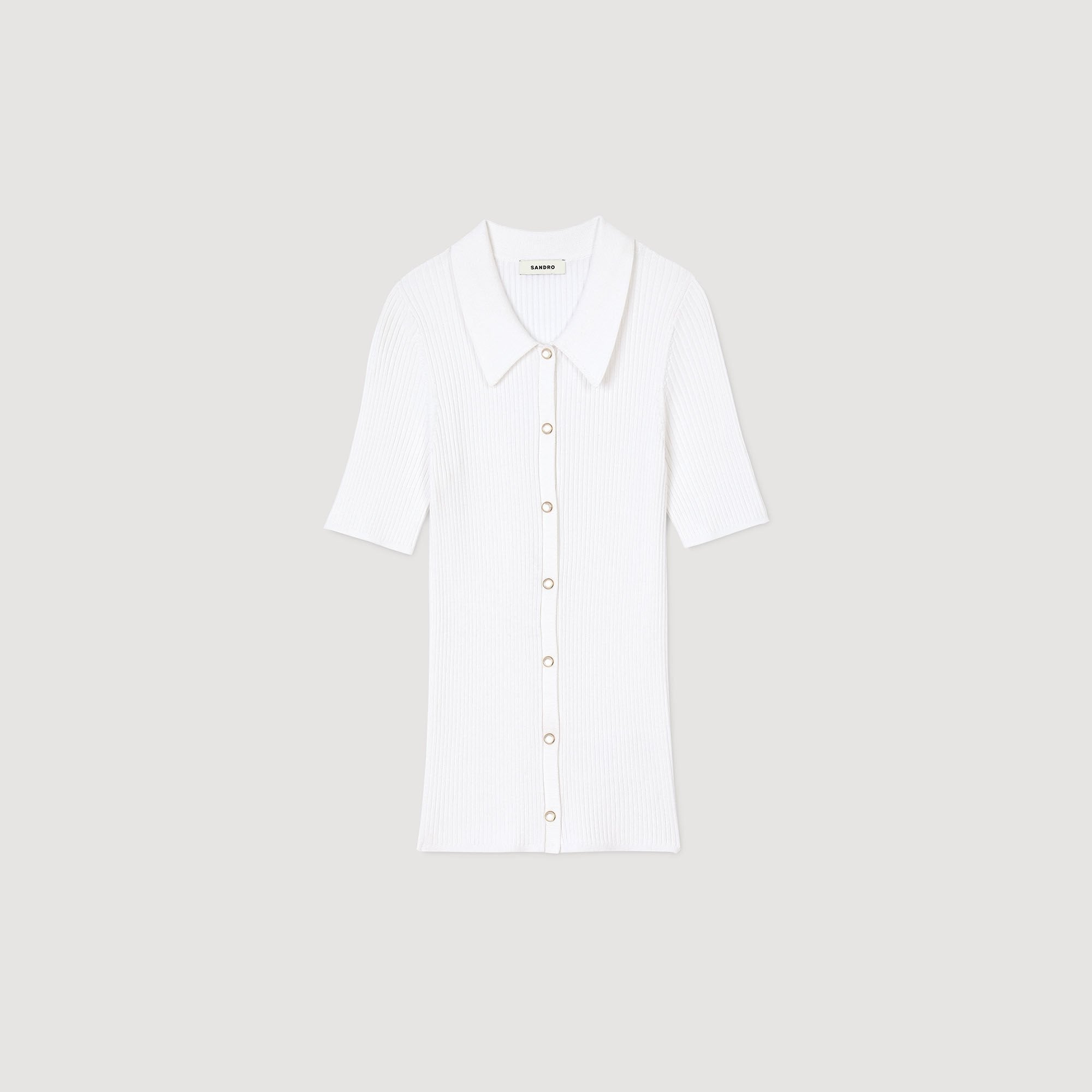 Sandro / Rib knit cardigan White