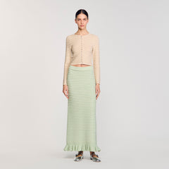 Sandro / Rhinestone cardigan Beige