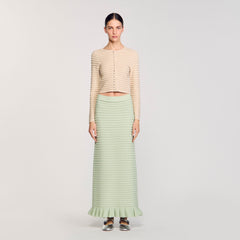 Sandro / Rhinestone cardigan Beige