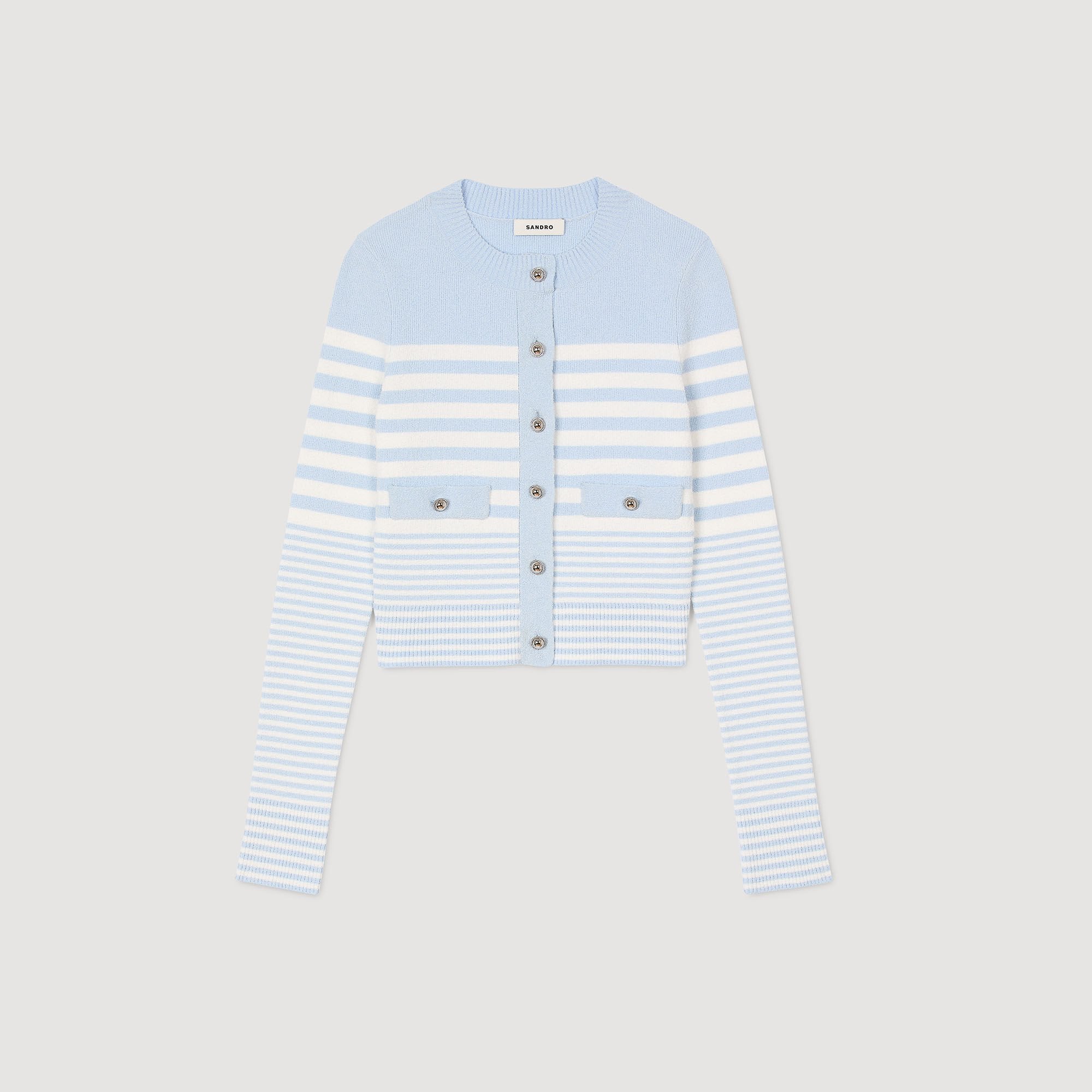 Sandro / Striped cardigan Sky Blue