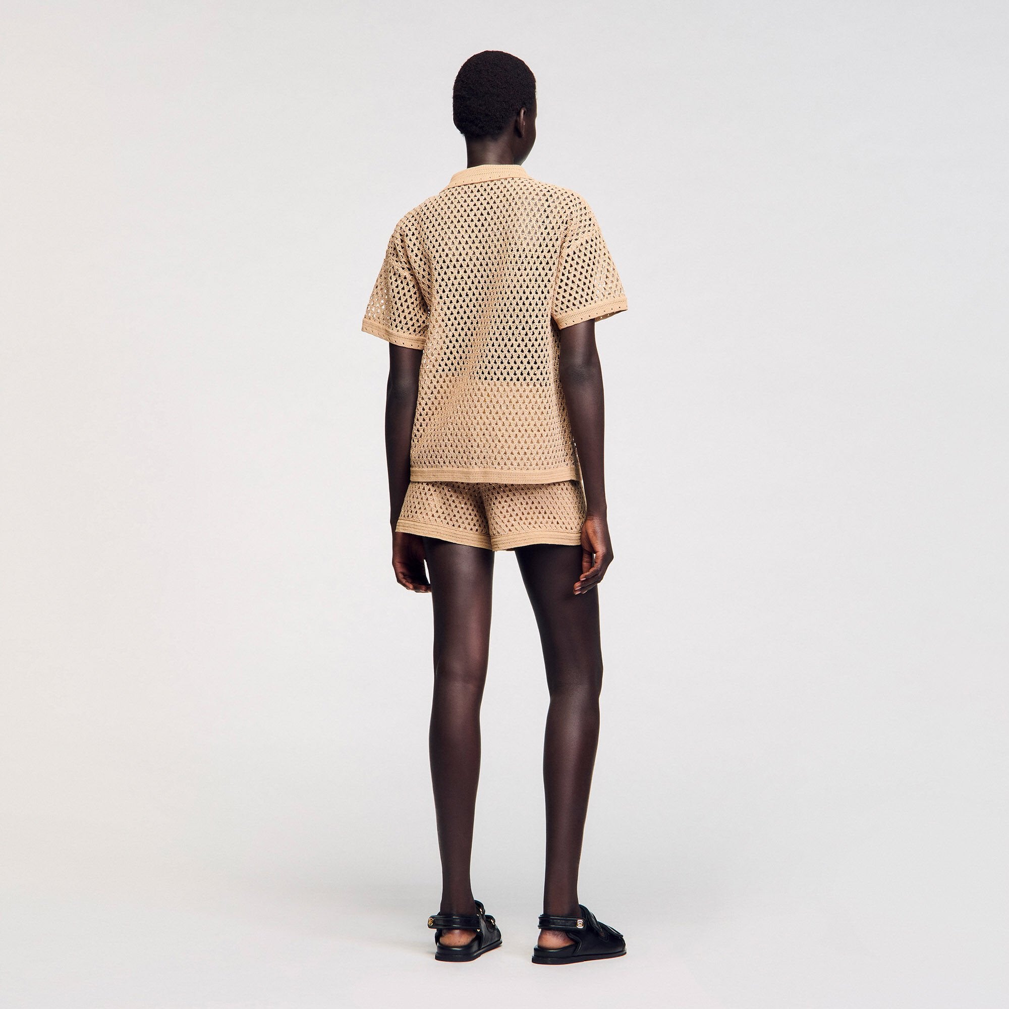 Sandro / Rhinestone cardigan Sand