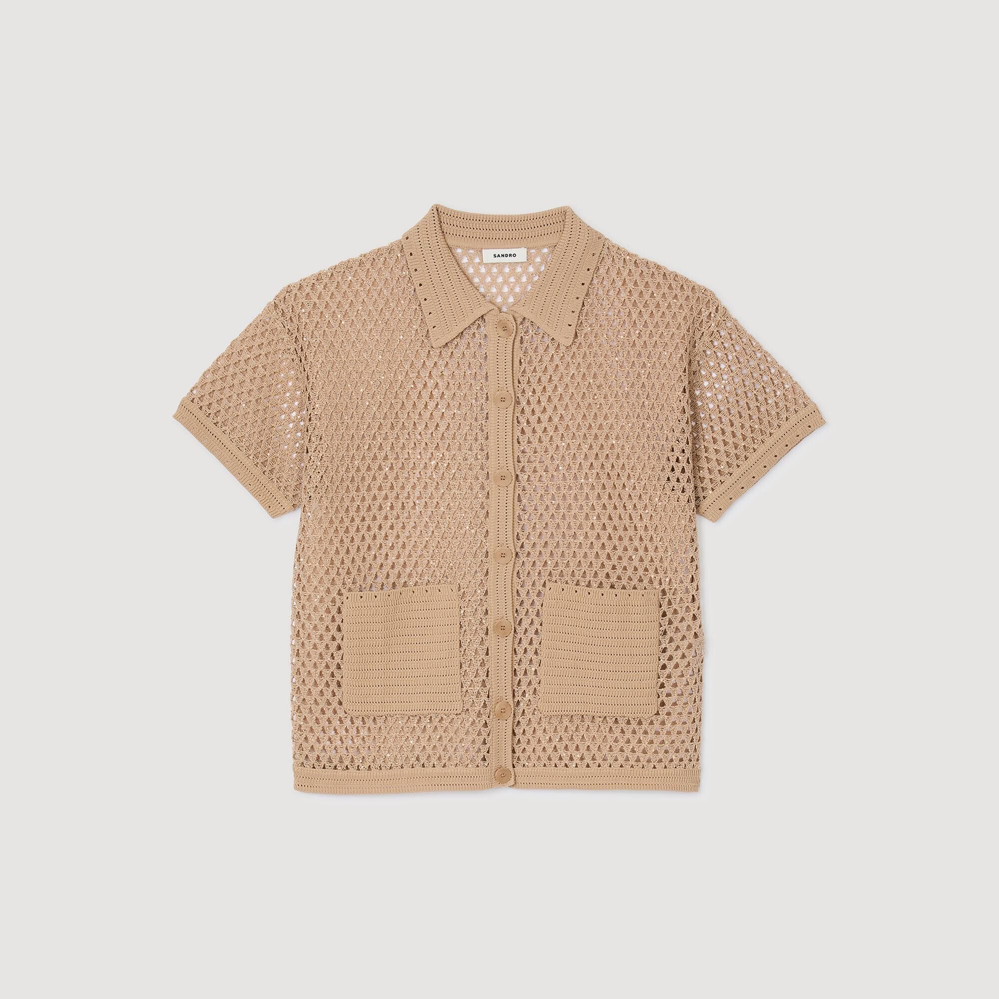 Sandro / Rhinestone cardigan Sand