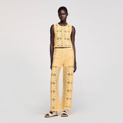 Sandro / Crochet top Yellow