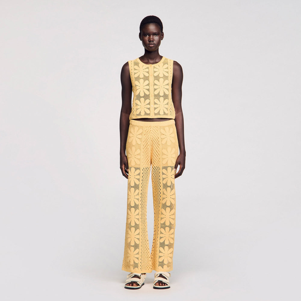 Sandro / Crochet top Yellow