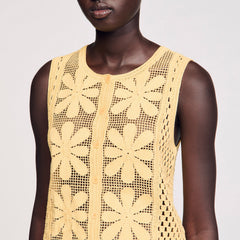 Sandro / Crochet top Yellow
