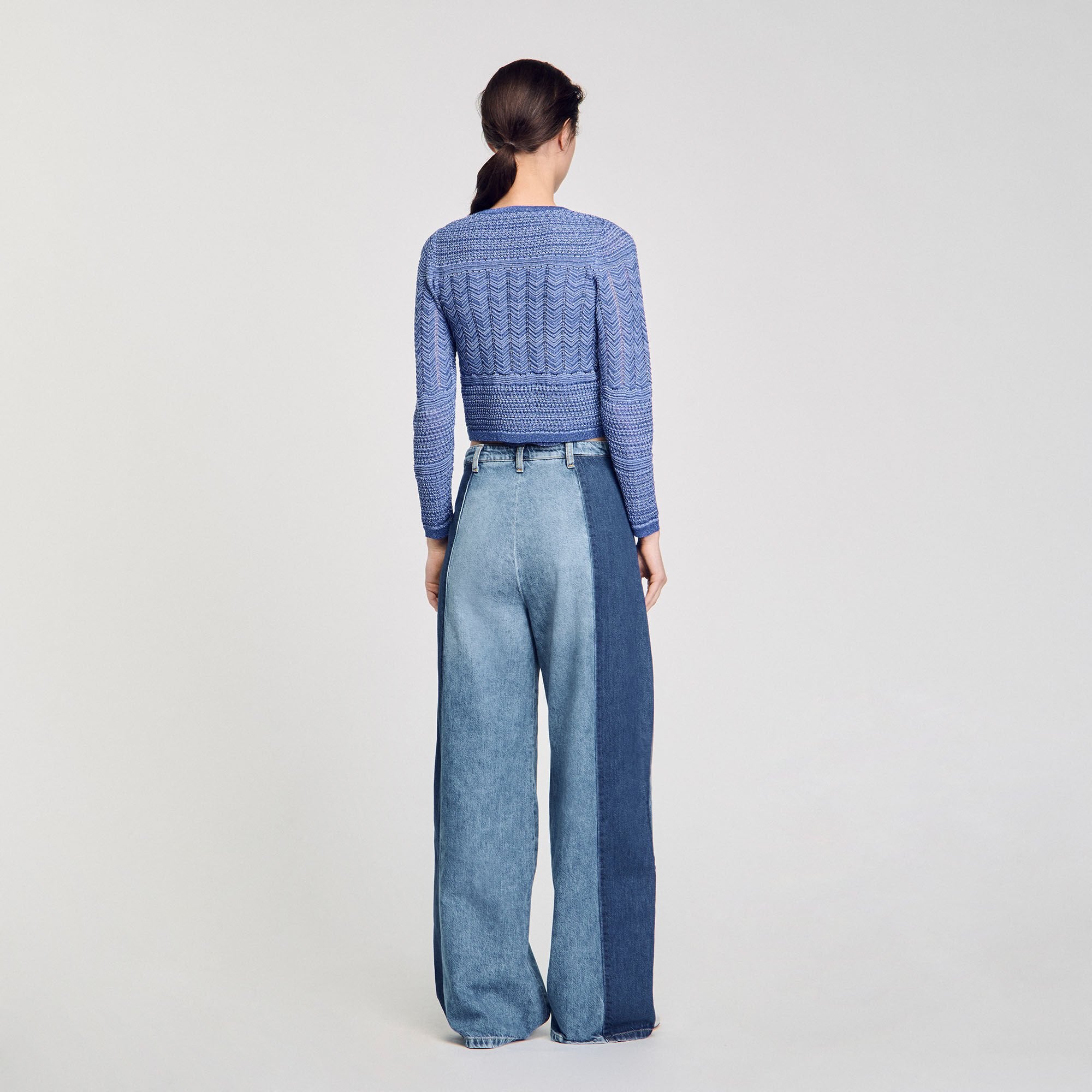 Sandro / Glitter knit cardigan Royal Blue