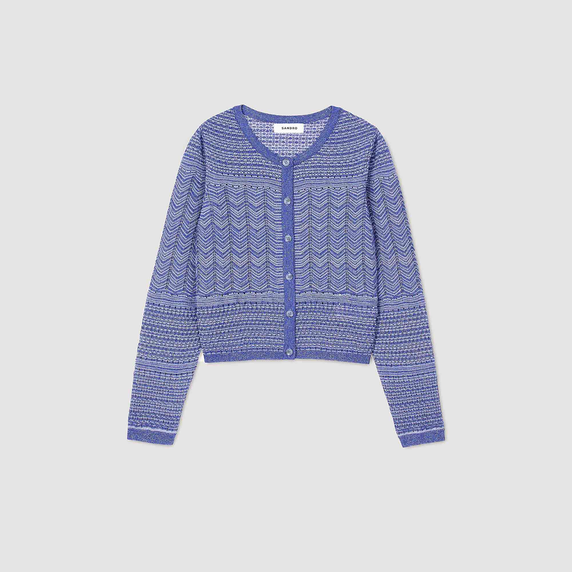 Sandro / Glitter knit cardigan Royal Blue