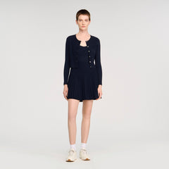 Sandro / Polo shirt with decorative buttons Navy Blue