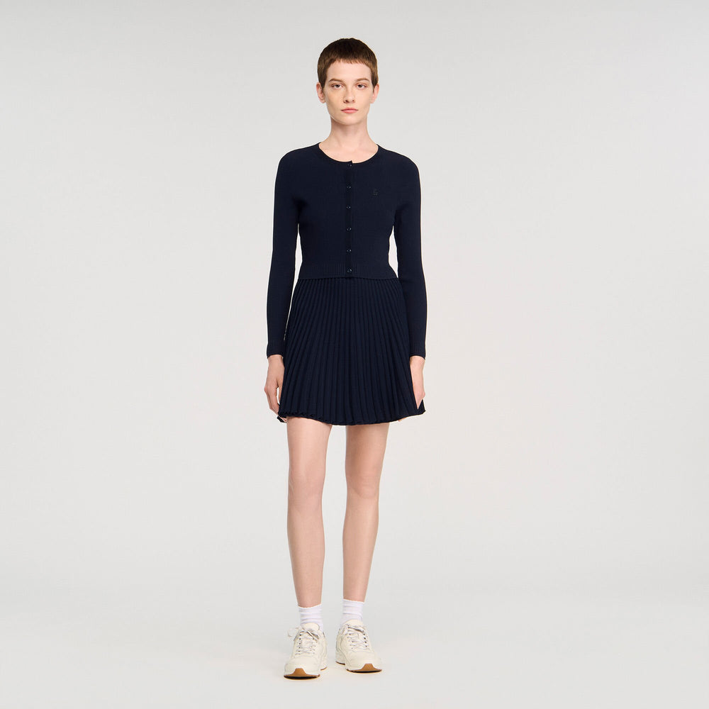 Sandro / Polo shirt with decorative buttons Navy Blue