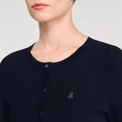 Sandro / Polo shirt with decorative buttons Navy Blue