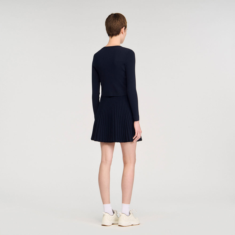 Sandro / Polo shirt with decorative buttons Navy Blue