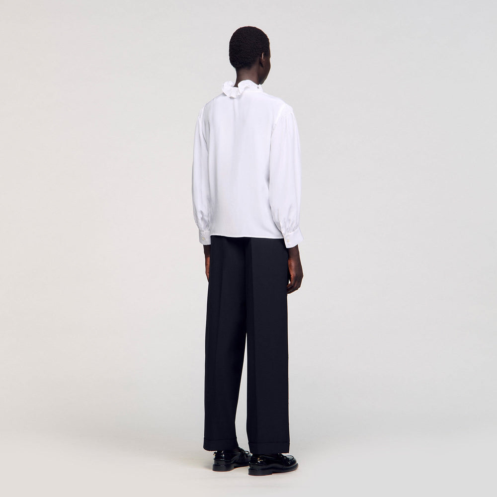 Sandro / Flowy silk shirt White