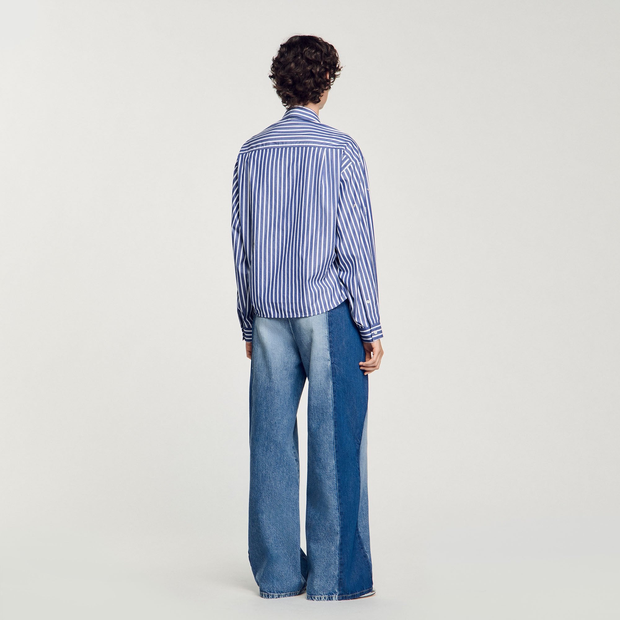 Sandro / Beaded striped shirt Blue